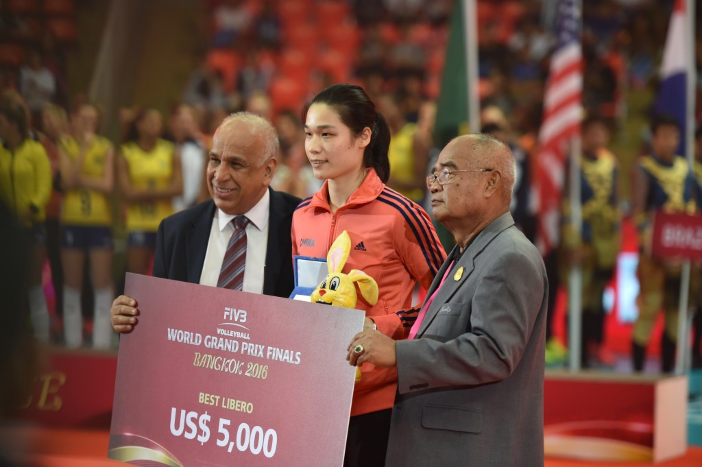 排球——世界女排大奖赛总决赛举行颁奖仪式
