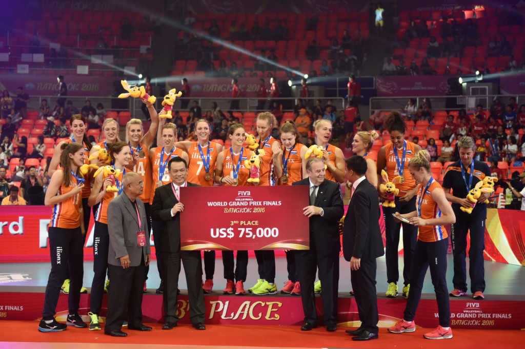 排球——世界女排大奖赛总决赛举行颁奖仪式