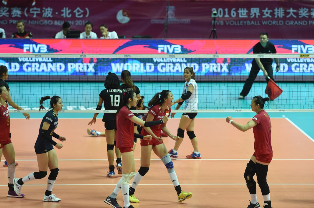 排球——世界女排大奖赛：中国队胜泰国队